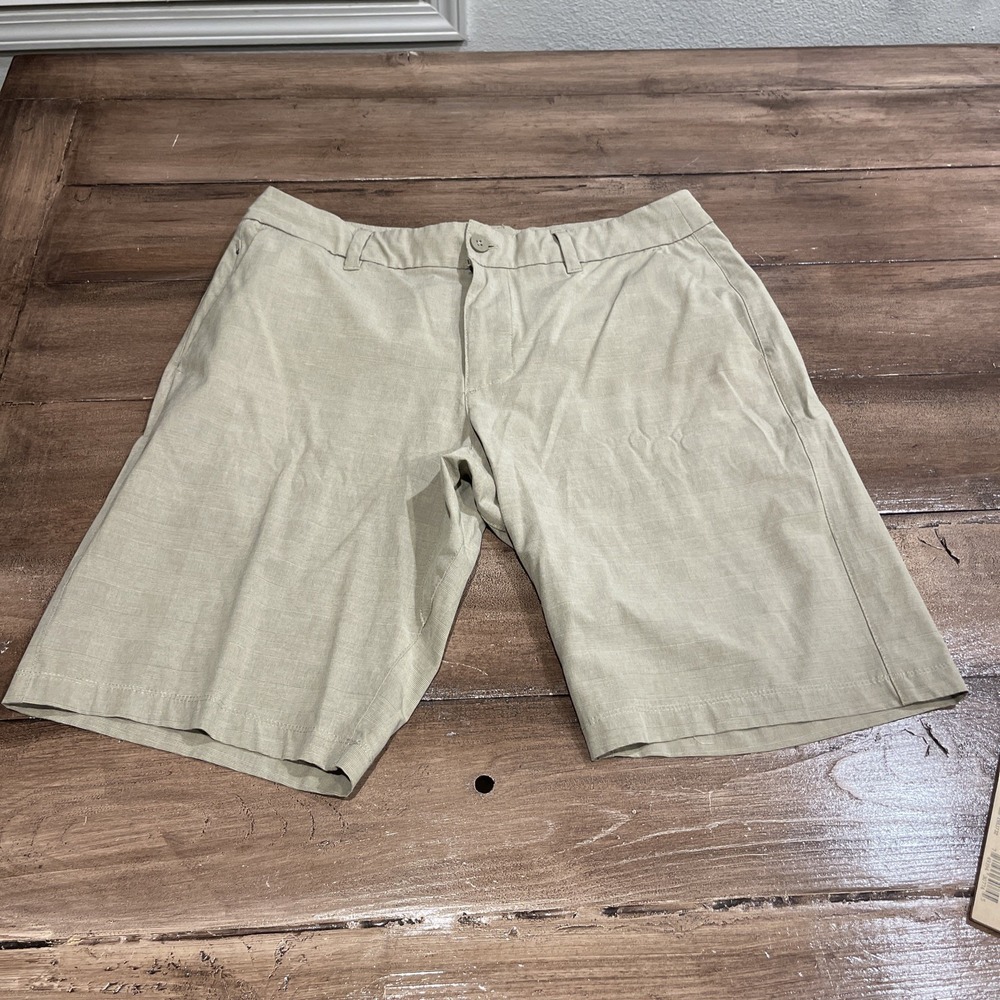 Hang Ten Hybrid Mens 34Drawstring Zippered Stretch Shorts